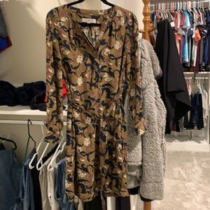 Loft size 14 long sleeve tie dress